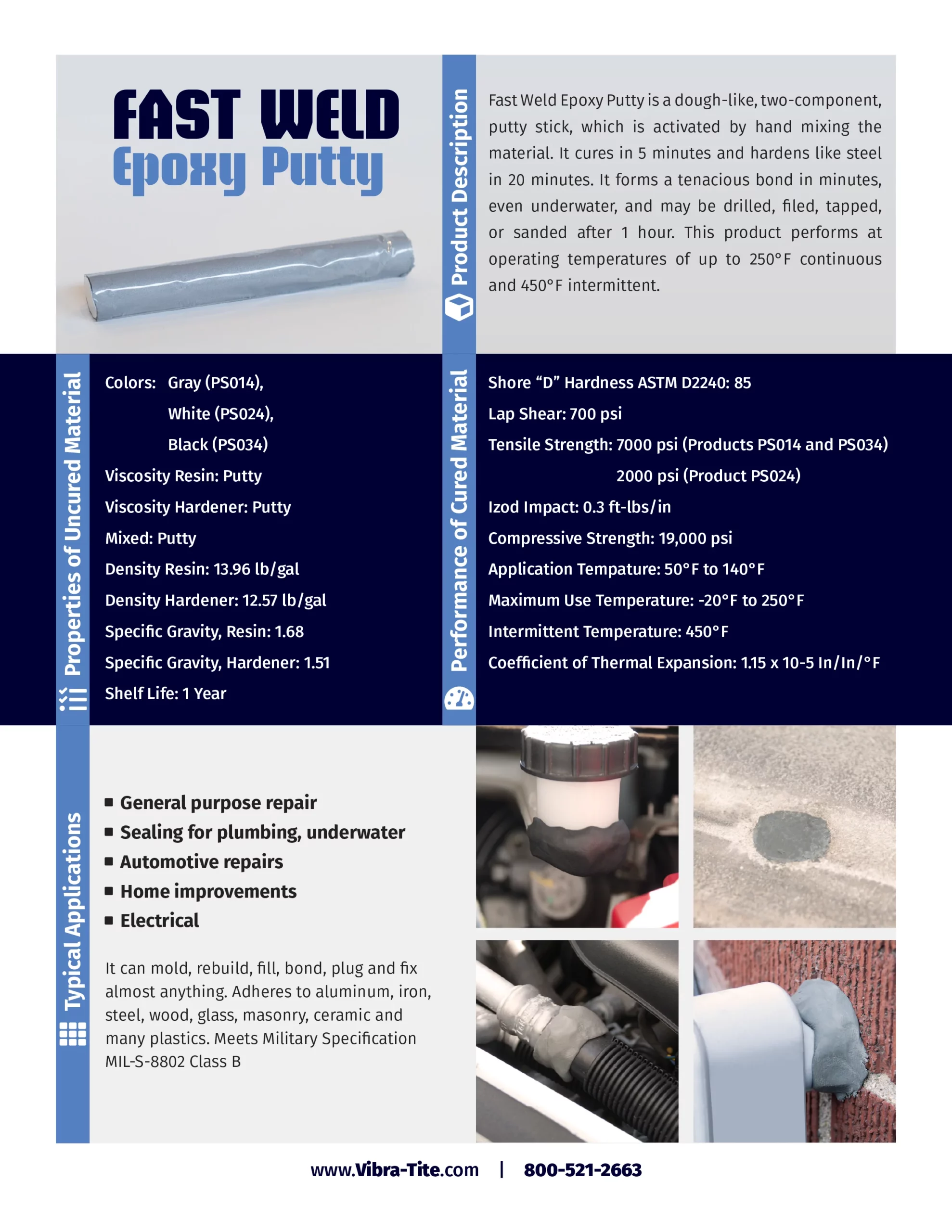 Materials  Two Part Epoxy Putty 